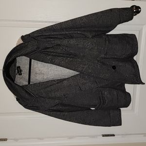 Dark Gray Button Up coat 3x
